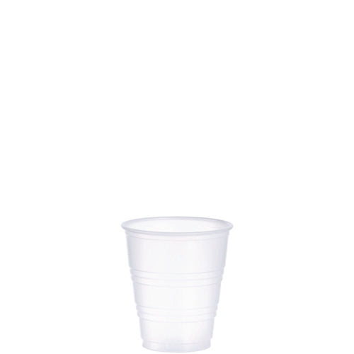 High-Impact Polystyrene Cold Cups, 5 oz, Translucent, 100 Cups/Sleeve, 25 Sleeves/Carton