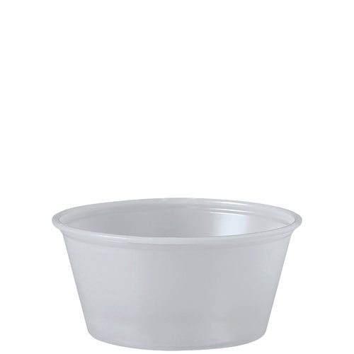 Polystyrene Portion Cups, 3.25 Oz, Translucent, 250/bag, 10 Bags/carton