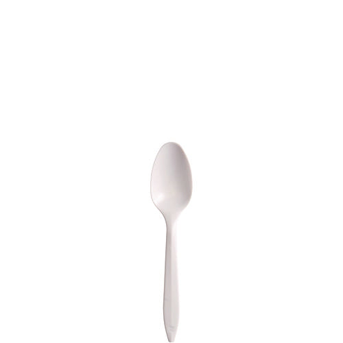 Style Setter Mediumweight Plastic Teaspoons, White, 1000/carton