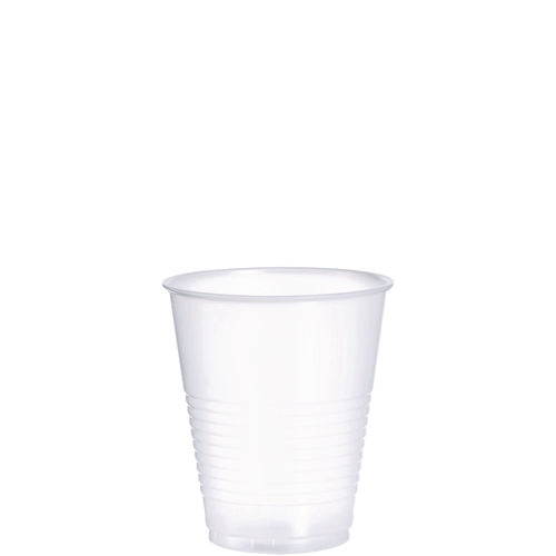 High-Impact Polystyrene Squat Cold Cups, 12 oz, Translucent, 50/Pack