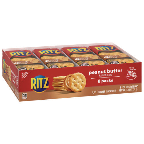 Ritz Peanut Butter Cracker Sandwiches, 1.38 oz, 8/Pack