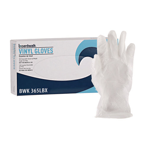 General Purpose Vinyl Gloves, Powder/Latex-Free, 2.6 mil, Large, Clear, 100/Box