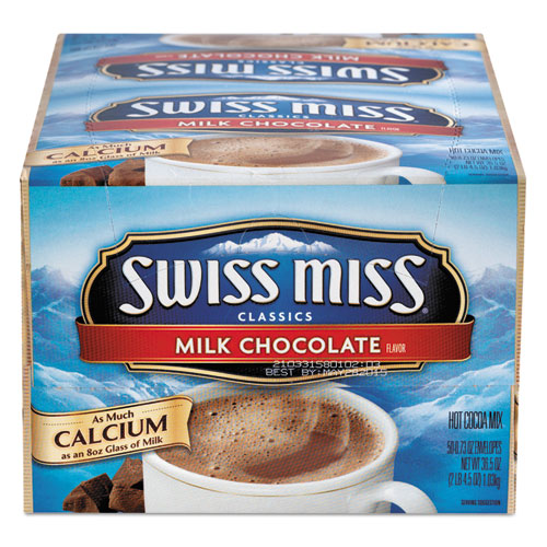 Hot Cocoa Mix, Regular, 0.73 oz. Packets,  50 Packets/Box