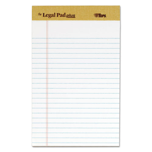 "The Legal Pad" Plus Ruled Perforated Pads With 40 Pt. Back, Narrow Rule, 50 White 5 X 8 Sheets, Dozen