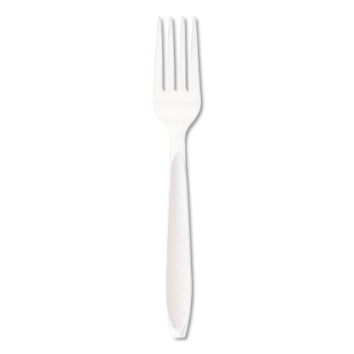 Impress Heavyweight Full-Length Polystyrene Cutlery, Fork, White, 1,000/Carton