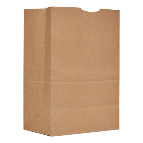 Grocery Paper Bags, 52 lb Capacity, 1/6 BBL, 12" x 7" x 17", Kraft, 500 Bags