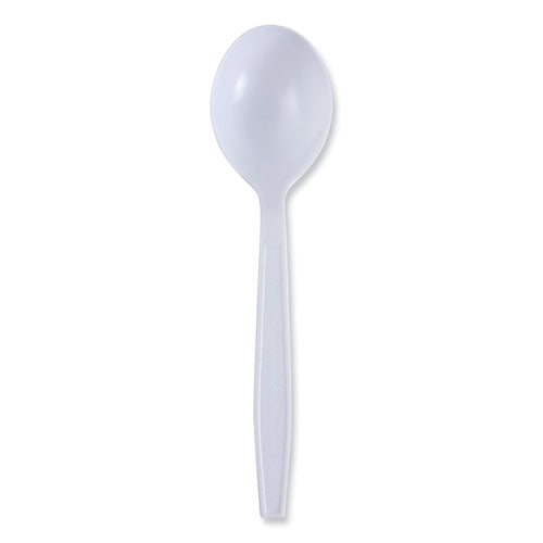 Heavyweight Wrapped Polypropylene Cutlery, Soup Spoon, White, 1,000/carton