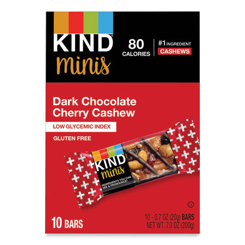 Minis, Dark Chocolate Cherry Cashew, 0.7 Oz, 10/pack