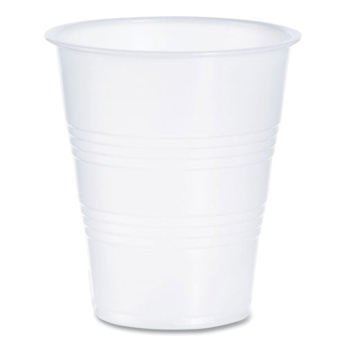 High-Impact Polystyrene Cold Cups, 7 oz, Translucent, Clear, 100/Pack