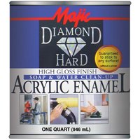 Majic Paints DiamondHard 8-1506 Series 8-1506-2 Enamel Paint, Gloss, Red, 1 qt Can