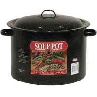 Granite Ware F6135-6 Soup Pot, 12 qt Capacity, Steel, Black