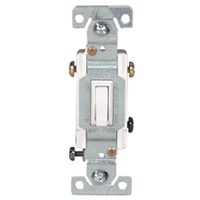 Eaton Wiring Devices C1303-7W Toggle Switch, 15 A, 120 V, 6-20R, Polycarbonate Housing Material, Gray