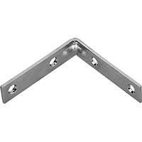 Prosource CB-B02-C4PS Corner Brace, 2 in L, 2 in W, 5/8 in H, Steel, Zinc-Plated, 1.8 mm Thick Material