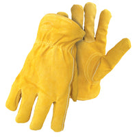 BOSS THERM 7186L Insulated Driver Gloves, L, Keystone Thumb, Elastic Cuff, Yellow