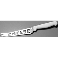 CHEF CRAFT 21368 Cheese Knife, Stainless Steel Blade, Plastic Handle, White Handle