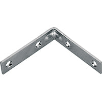 Prosource CB-S015-C4PS Corner Brace, 1-1/2 in L, 1-1/2 in W, 1/2 in H, Steel, Bright Brass, 1.8 mm Thick Material