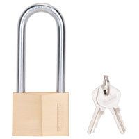 ProSource Padlock, Keyed Alike Key, Long Shackle, 5/16 (7.9) in (mm) Dia Shackle, 3 (78) in (mm) H Shackle