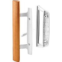 Prime-Line C 1204 Door Pull Set, 2-1/8 in W, 1-13/16 in D, Wood, Painted