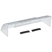 DUNDAS JAFINE AD96ZW Air Deflector, 14 in L, 8 to 14 in W, Plastic, Clear