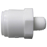 WATTS PL-3004 Pipe Adapter, 1/4 x 1/8 in, Compression x MPT, Plastic, 150 psi Pressure