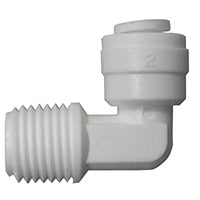 WATTS PL-3028 Tube Elbow, 3/8 x 1/4 in, 90 deg Angle, Plastic, 150 psi Pressure