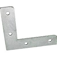 Prosource FC-Z015-C4PS Corner Brace, 1-1/2 in L, 1-1/2 in W, 3/8 in H, Steel, Zinc-Plated, 1.6 mm Thick Material