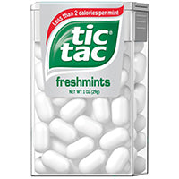 Tic Tac FEU00771 Flavored Mints, Freshmint Flavor, 1 oz