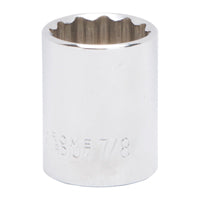 Vulcan MT6517445 Drive Socket, 7/8 in Socket, 1/2 in Drive, 12-Point, Chrome Vanadium Steel, Chrome