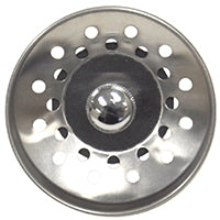 Danco 81092 Basket Strainer, 3-1/2 in Dia, Plastic/Stainless Steel, Chrome, For: Universal Lavatory and Sinks