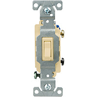 Eaton Wiring Devices CSB115STV-SP Toggle Switch, 15 A, 120/277 V, Screw Terminal, Nylon Housing Material, Ivory