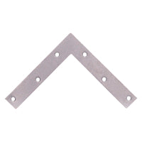 Prosource FC-G06-01PS Corner Brace, 6 in L, 6 in W, 1 in H, Galvanized Steel, Galvanized, 2 mm Thick Material