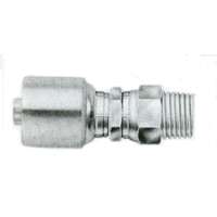 GATES MegaCrimp G25105-0404 Hose Coupling, 1/4-18, Crimp x NPTF, Straight Angle, Steel, Zinc