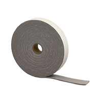 M-D 02352 Foam Tape, 1-1/4 in W, 30 ft L, 3/16 in Thick, PVC, Gray