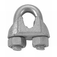 Campbell T7670459 Wire Rope Clip, Malleable Iron, Electro-Galvanized