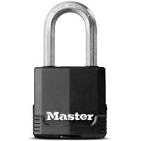 Master Lock Magnum Series M115XKADLF Padlock, Keyed Different Key, 5/16 in Dia Shackle, Boron Carbide Shackle, Zinc