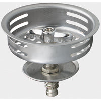 Plumb Pak PP820-34 Basket Strainer with Twist-N-Lock Post, Stainless Steel, For: Keeney 1433 Sink