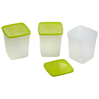 Arrow Plastic 4405 Storage Container, 1 qt Capacity, Plastic, Clear, 4-1/4 in L, 4-1/4 in W, 7-1/4 in H