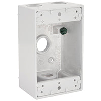 WALLPLATE BOX WHT 1G 4CT 1/2IN