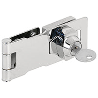 Defender Security U 9951 Locking Hasp, 4 in L, 1-5/8 in W, Steel, Zinc, Keyed Staple