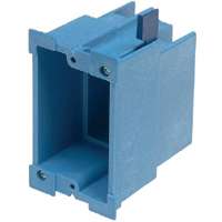 Carlon BH118R Outlet Box, 1 -Gang, PVC, Blue, Clamp Mounting