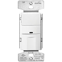 Eaton Wiring Devices OS306U-W-K Motion Sensor Switch, 120 V, 1 -Pole, Motion Sensor, 180 deg Sensing, White