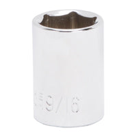 Vulcan MT6494496 Drive Socket, 9/16 in Socket, 3/8 in Drive, 6-Point, Chrome Vanadium Steel, Chrome