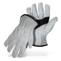 BOSS 4064M Driver Gloves, M, Keystone Thumb, Open, Shirred Elastic Back Cuff, Leather