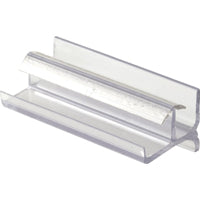 Prime-Line M 6144 Shower Door Bottom Guide, Frameless, Vinyl, Clear, For: Frameless Glass Shower Doors