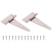 ProSource HTH-S05-C1PS T-Hinge, Stainless Steel, Brushed Stainless Steel, Fixed Pin, 180 deg Range of Motion, 70 (Pc) lb