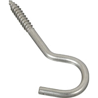 National Hardware 2153BC Series N220-822 Screw Hook, 3/8 in Opening, 4-7/8 in L, Stainless Steel, Zinc