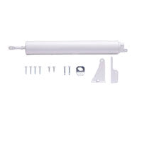 ProSource 16027-UW-PS Door Closer, 1-1/2 in Diameter Tube Dia Rod, 16-1/2 in L, Aluminum Tube, White, 90 deg Opening