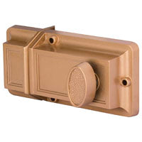 ProSource Rim Deadlock, Keyed Different Key, Brass, Brass, KW1 Keyway, 1-2-3/8 in Thick Door