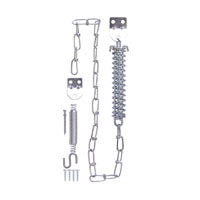 ProSource 15001-U-PS Door Stop Chain Kit, 15-1/2 in L, Steel, Zinc, Steel String and Chain Link