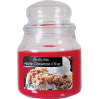 CANDLE-LITE 3827021 Jar Candle, 3 oz Capacity, Apple Cinnamon Crisp, Crimson